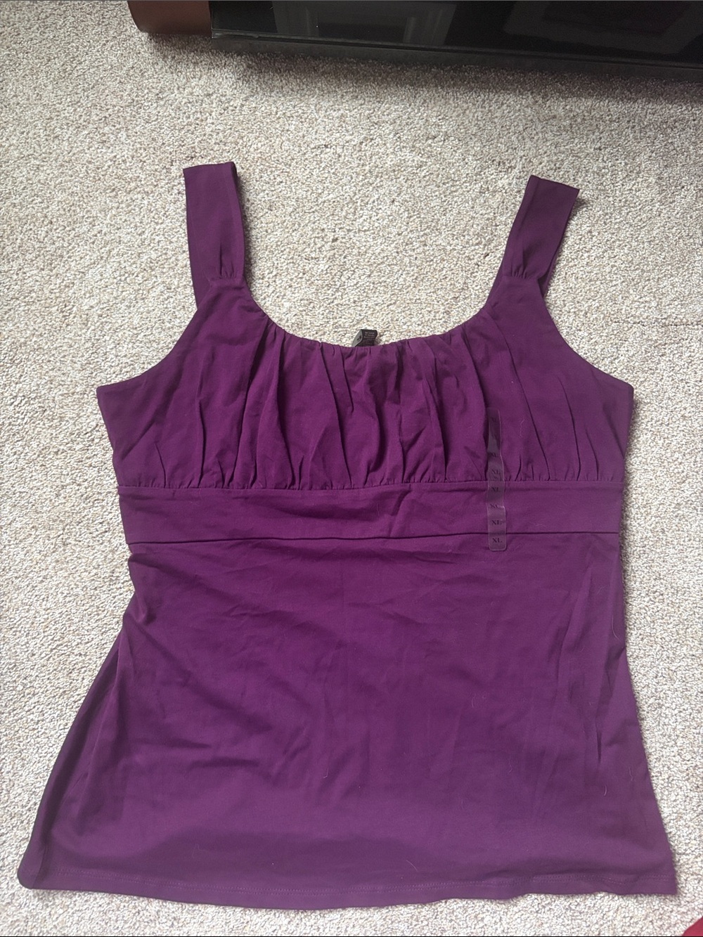 Ann Taylor Purple Scoop Neck Sleeveless Top XL NWT